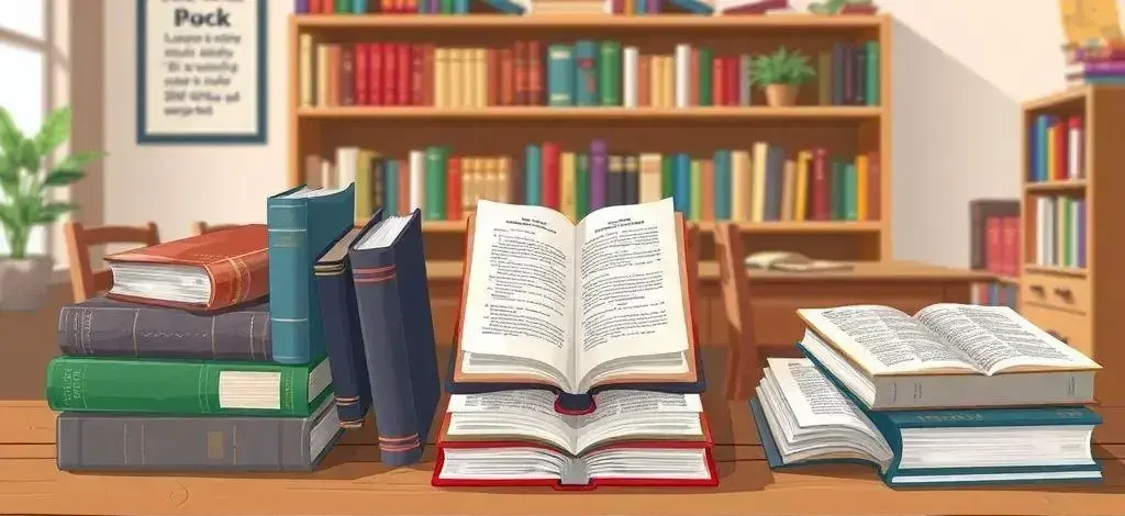 Uma representação visual dos melhores livros para concursos públicos, com um ambiente de estudo aconchegante.